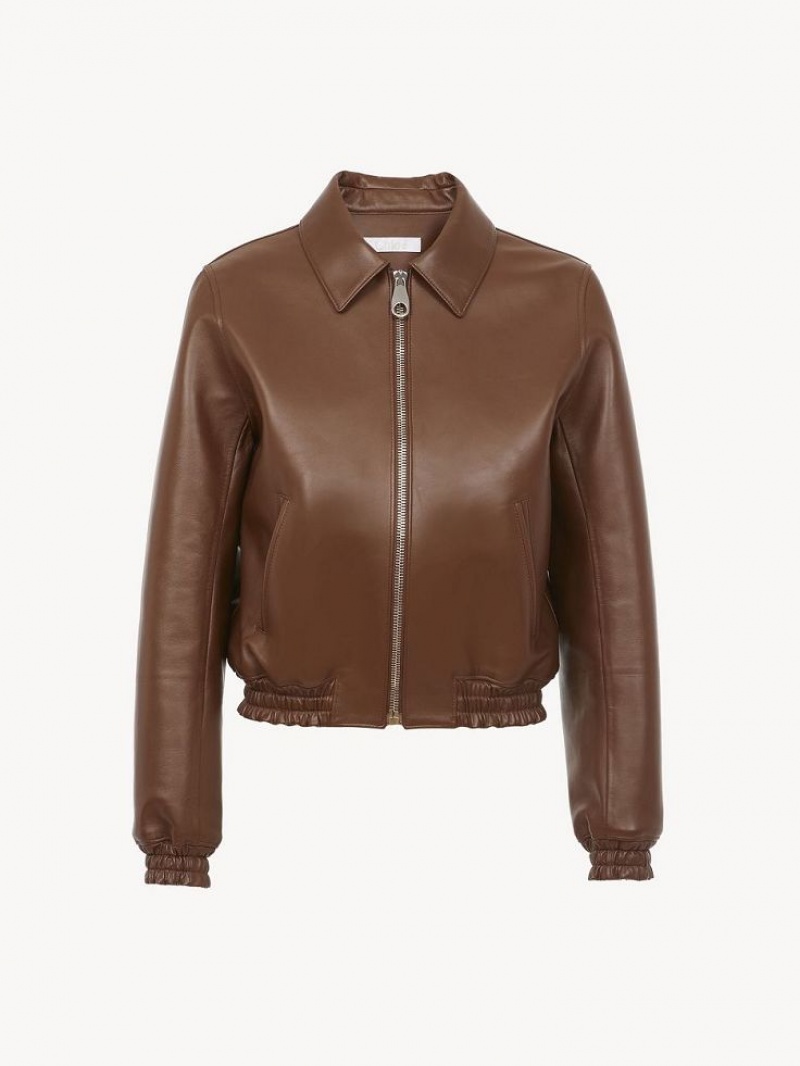 Chaquetas Chloe Corta Blouson Cafe | CHE-SR13797