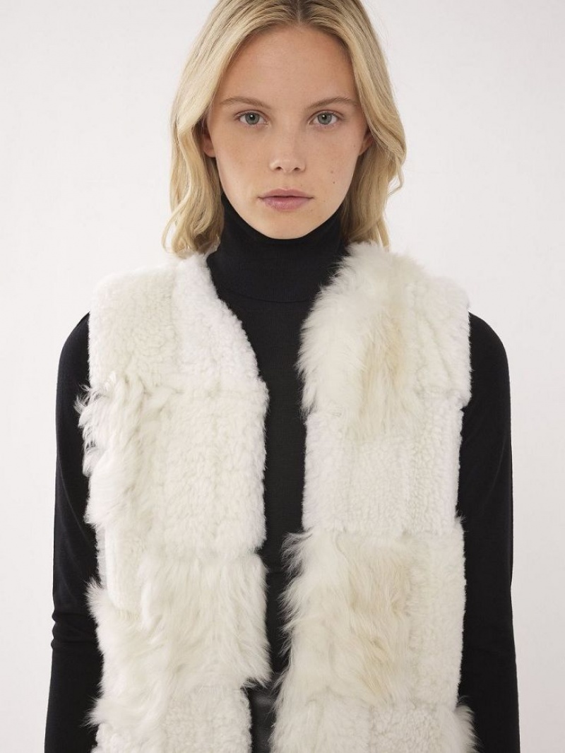 Chaquetas Chloe Long Gilet Blancas | CHE-SR13825