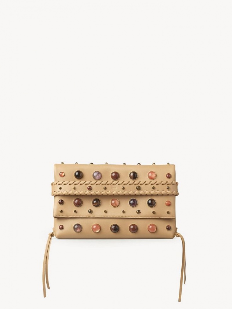 Clutch Chloe Mony Marrones | CHE-SR13751