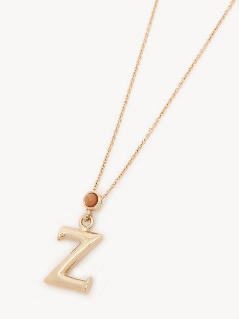 Collares Chloe Alphabet With Pendant Doradas | CHE-SR14330