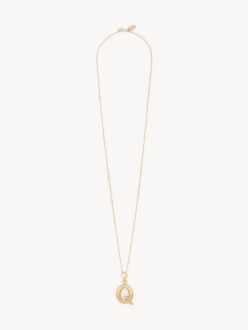 Collares Chloe Alphabet With Pendant Doradas | CHE-SR14339