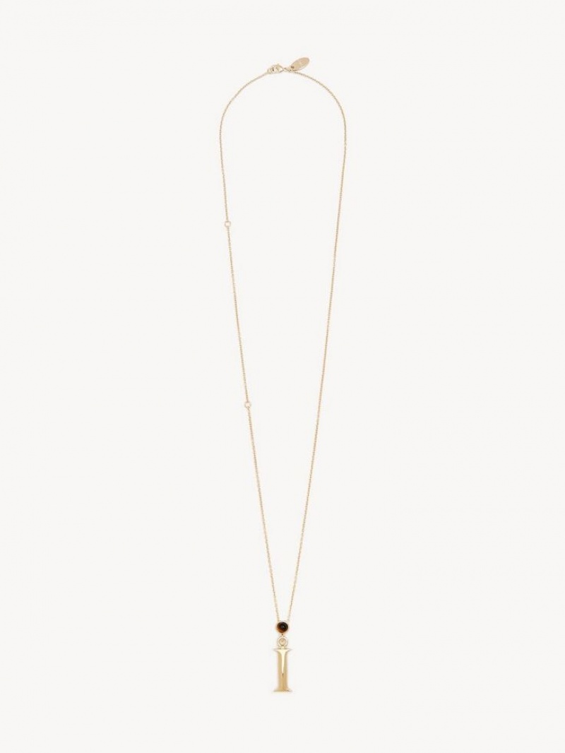 Collares Chloe Alphabet With Pendant Doradas | CHE-SR14347