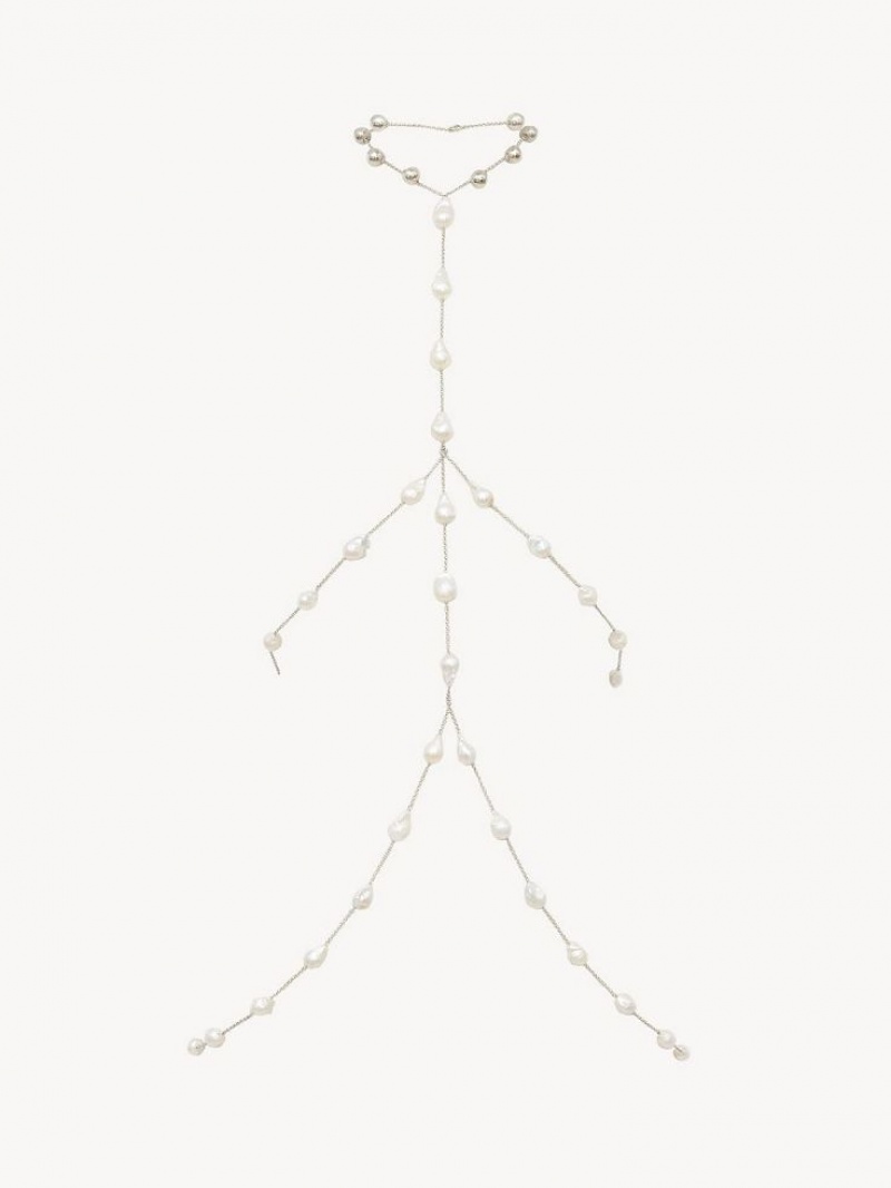 Collares Chloe Darcey Body Chain Blancas | CHE-SR14454