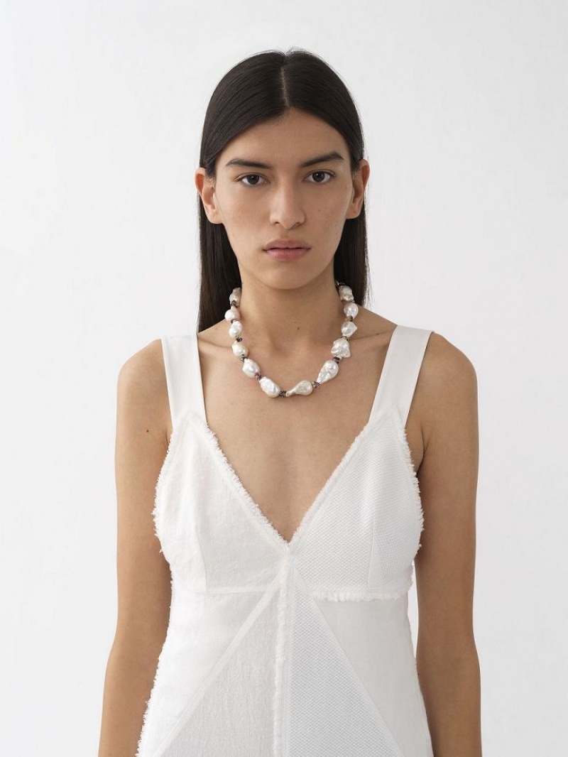 Collares Chloe Darcey Doradas Blancas | CHE-SR14420