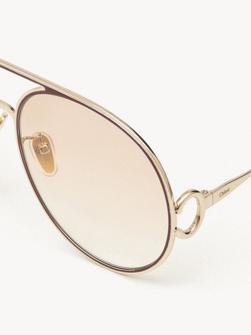 Gafas de Sol Chloe Austine Doradas Rosas | CHE-SR14524