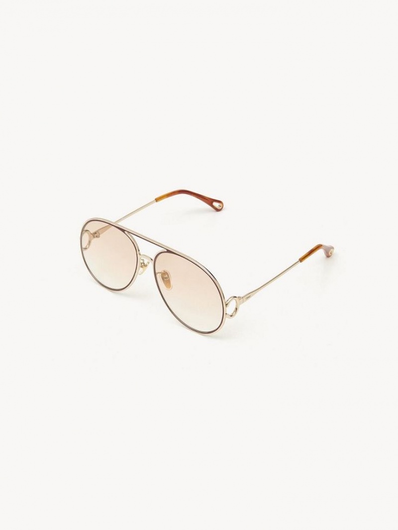 Gafas de Sol Chloe Austine Doradas Rosas | CHE-SR14524