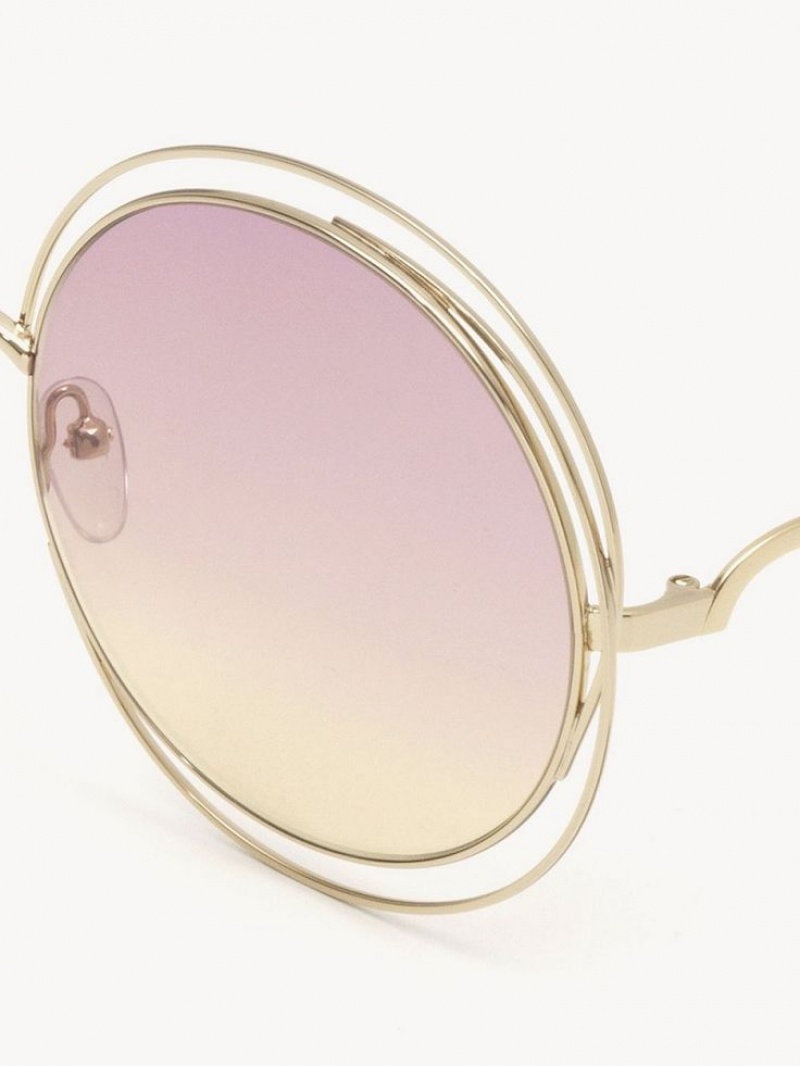 Gafas de Sol Chloe Carlina Burdeos Amarillo | CHE-SR14540