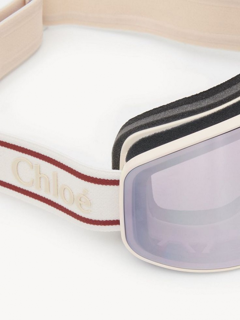 Gafas de Sol Chloe Cassidy Ski Goggle Blancas | CHE-SR14533