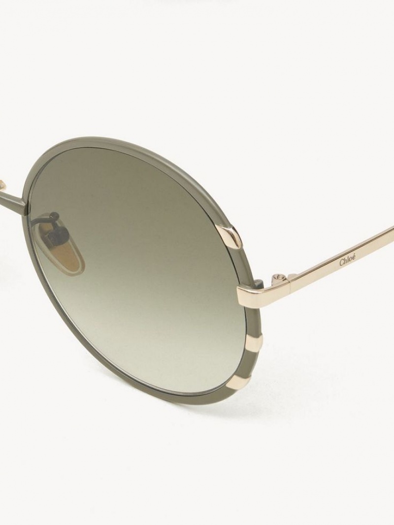 Gafas de Sol Chloe Celeste Doradas Kaki | CHE-SR14530