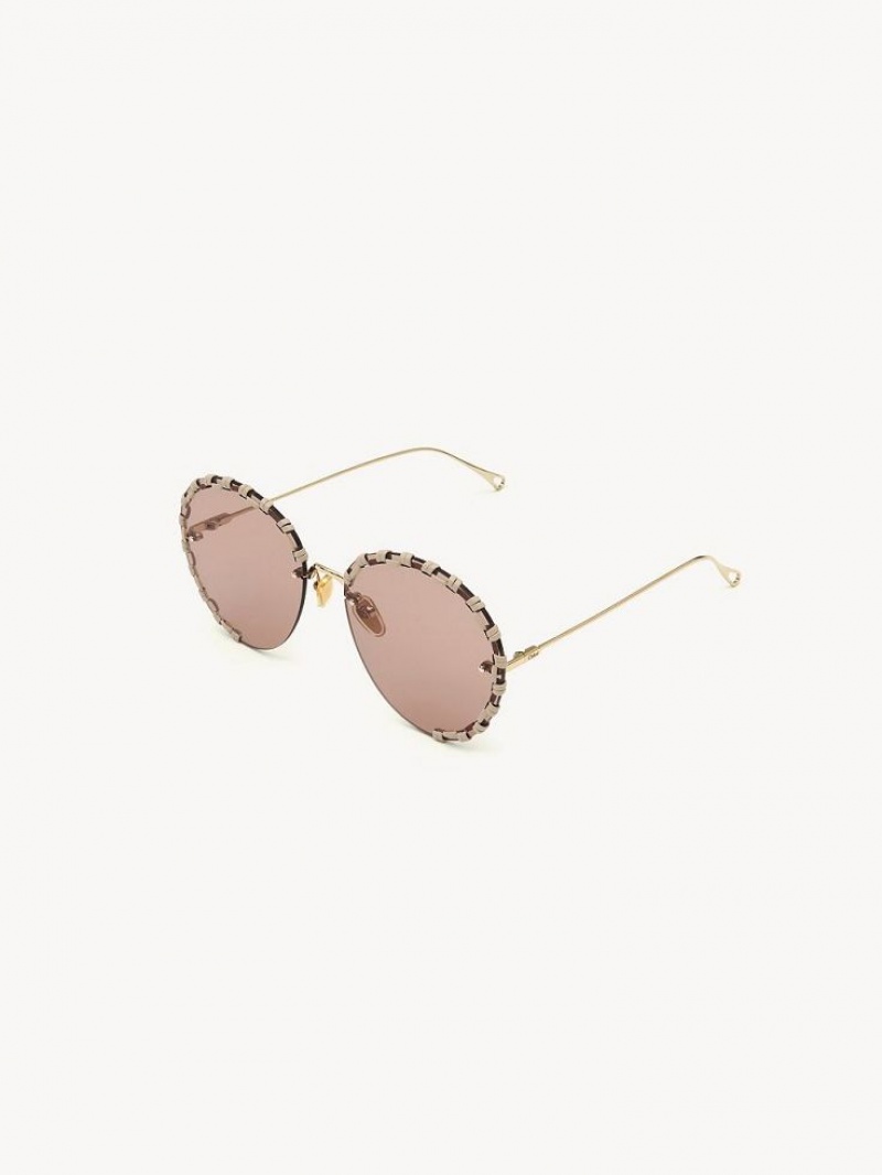 Gafas de Sol Chloe Idora Doradas Beige | CHE-SR14508