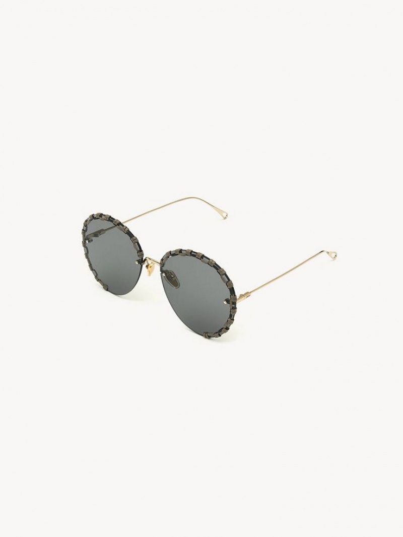 Gafas de Sol Chloe Idora Doradas Marrones | CHE-SR14507