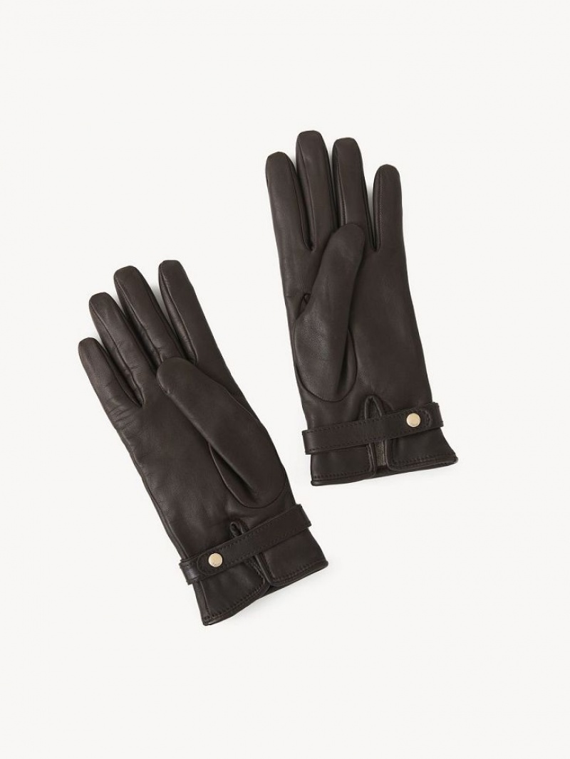 Guantes Chloe Marcie Marrones | CHE-SR14465