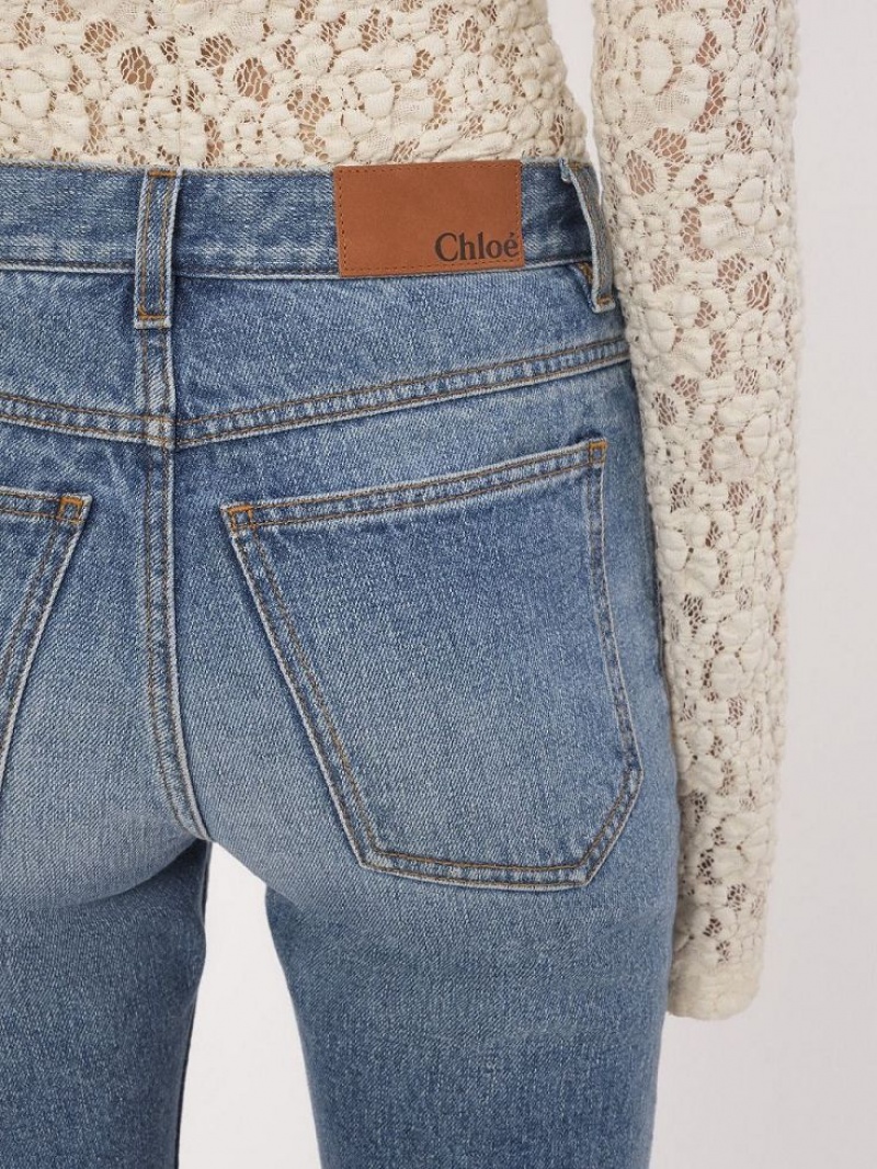 Jeans Chloe Cropped Directo Azules | CHE-SR14017