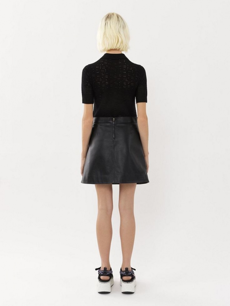 Leather Chloe Mini Skirt Negras | CHE-SR14112