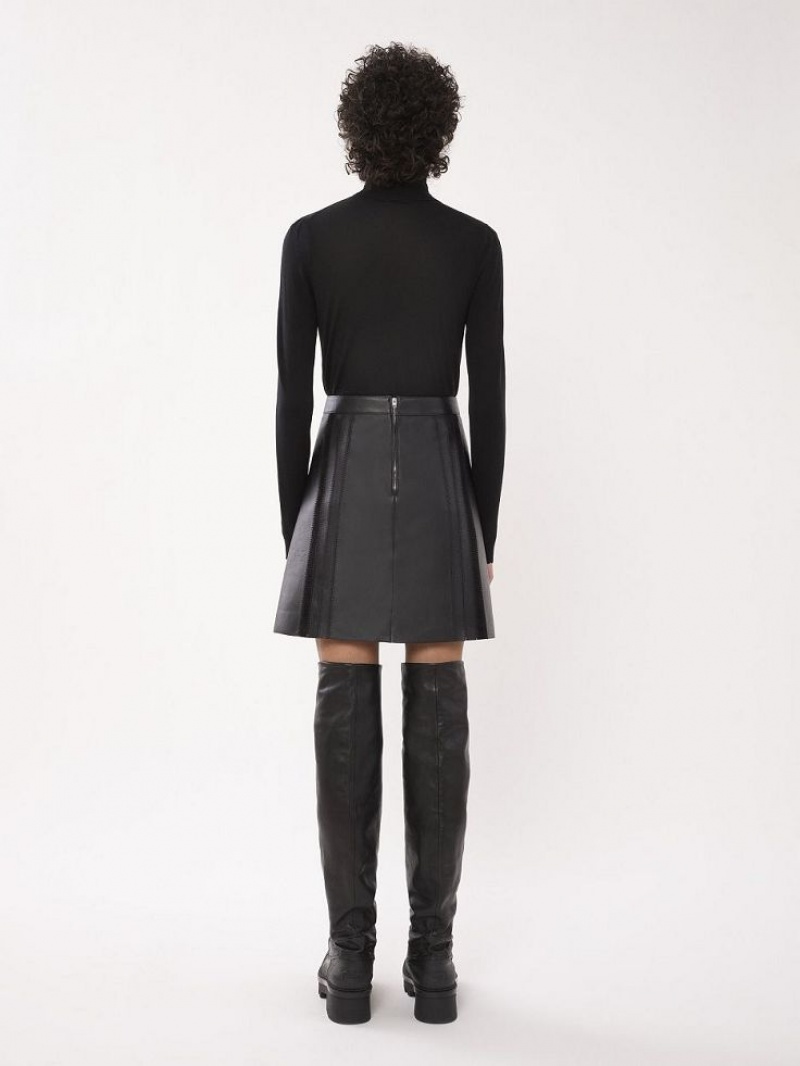 Leather Chloe Mini Skirt Negras | CHE-SR14120