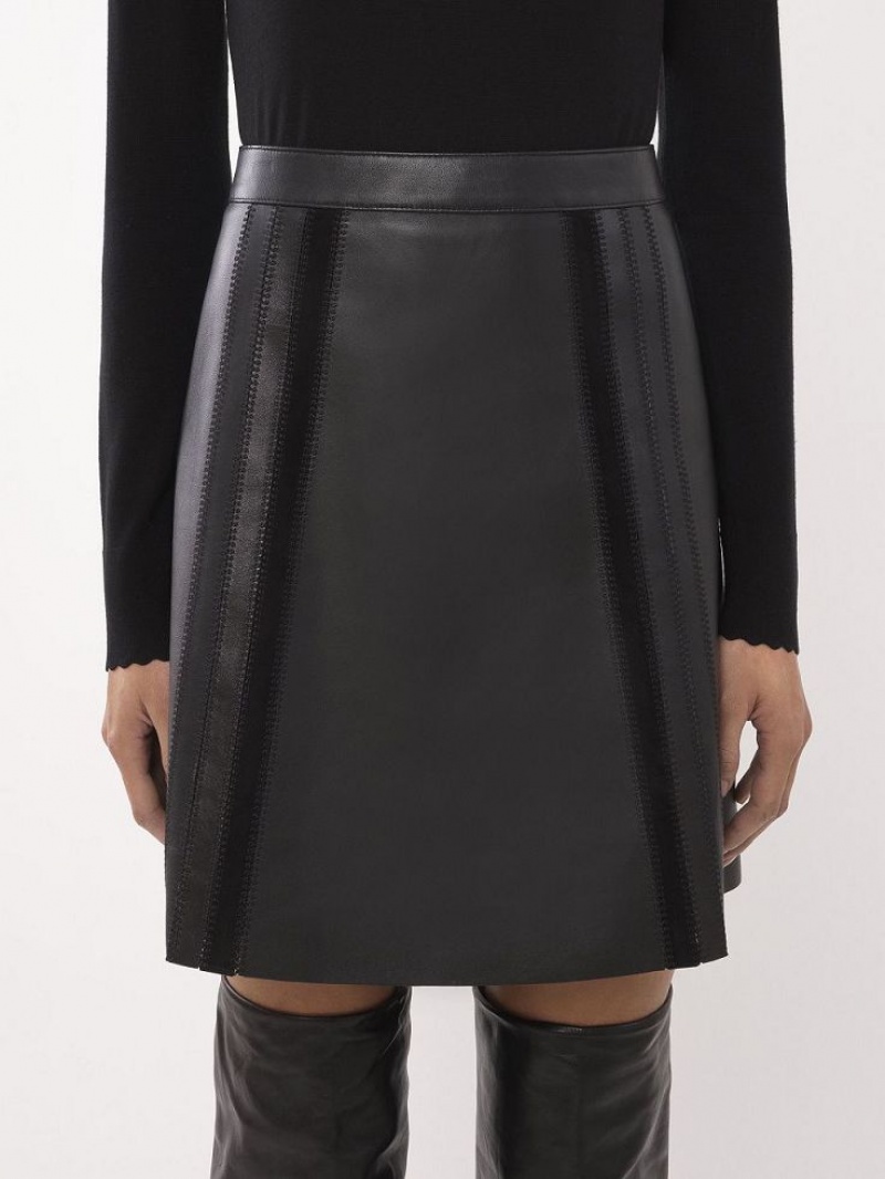 Leather Chloe Mini Skirt Negras | CHE-SR14120