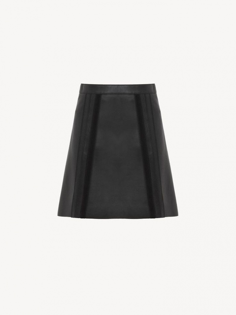 Leather Chloe Mini Skirt Negras | CHE-SR14120