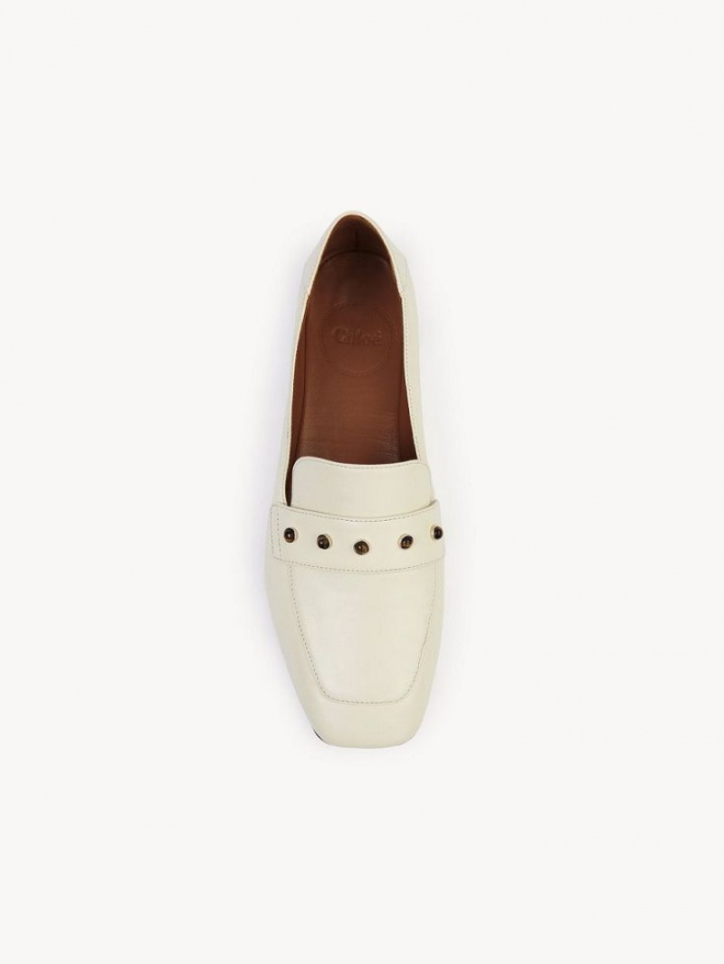 Loafer Chloe Aurna Low-heel Blancas | CHE-SR14247