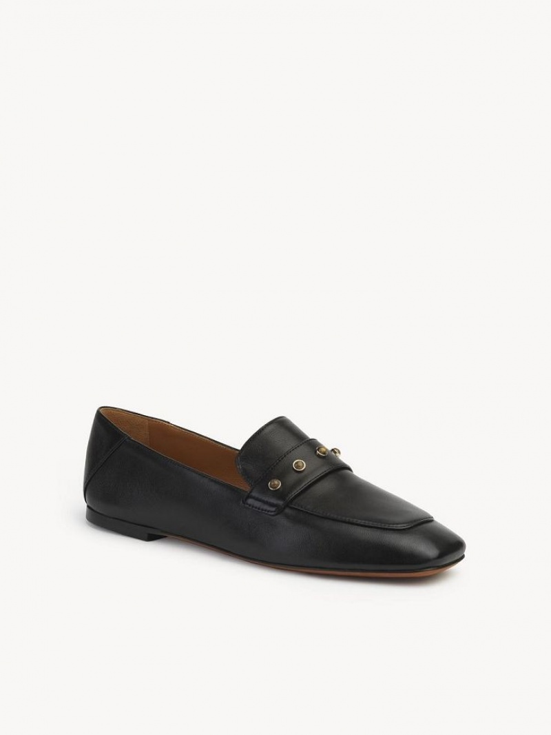 Loafer Chloe Aurna Low-heel Negras | CHE-SR14246