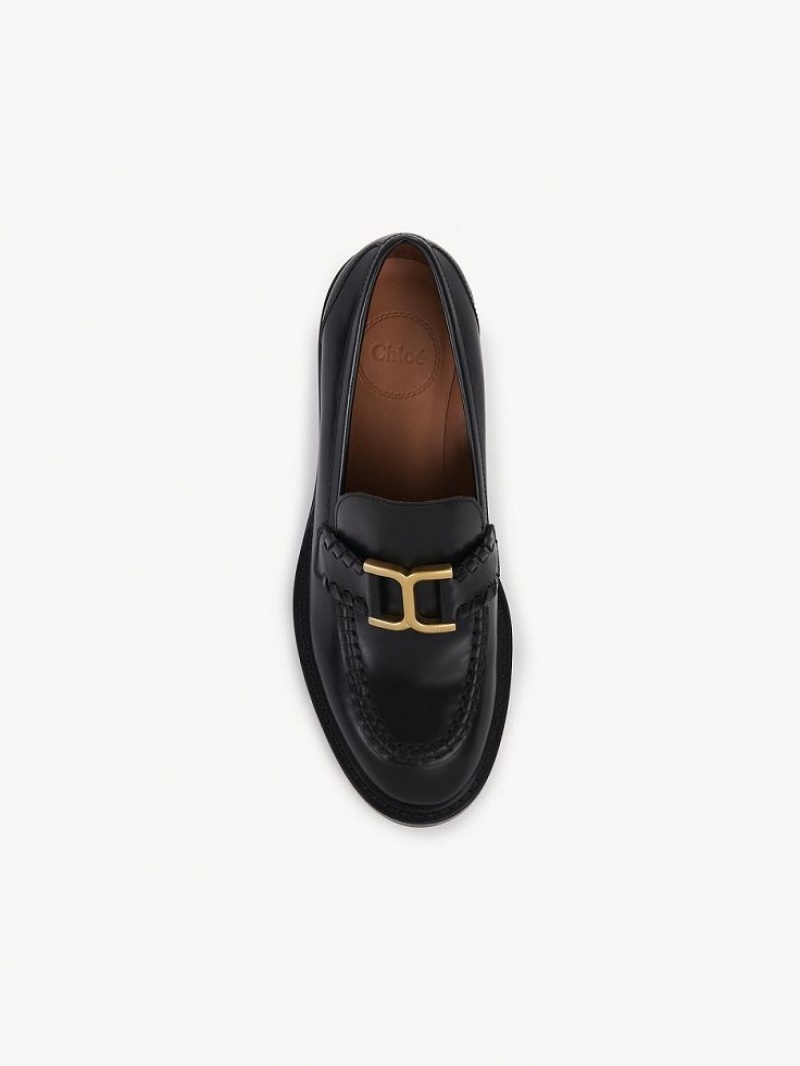 Loafer Chloe Marcie Tacón Negras | CHE-SR14244