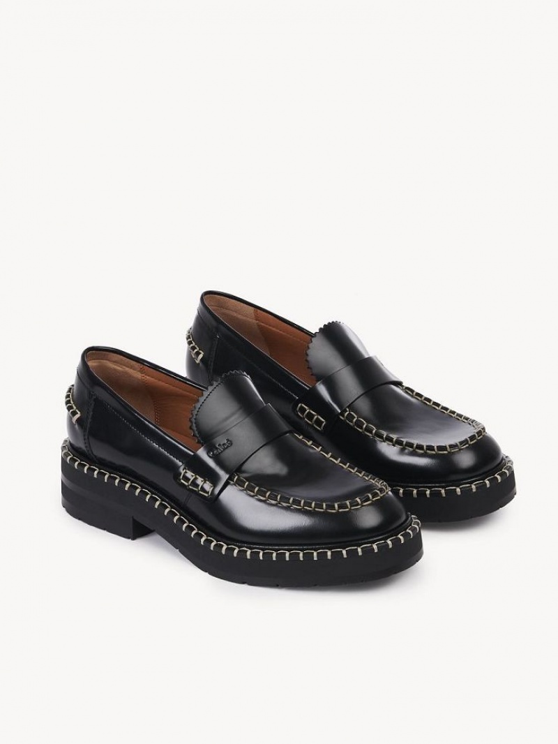 Loafer Chloe Noua Planos Negras | CHE-SR14245