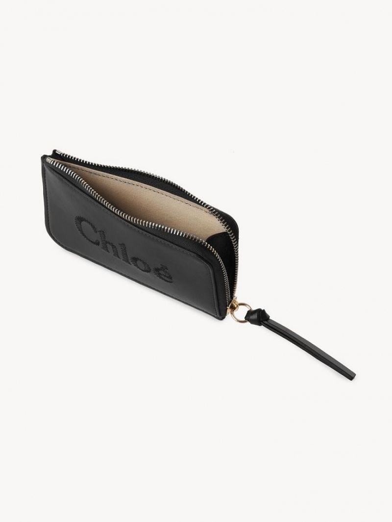 Monederos Chloe Sense Small Purse Negras | CHE-SR14319