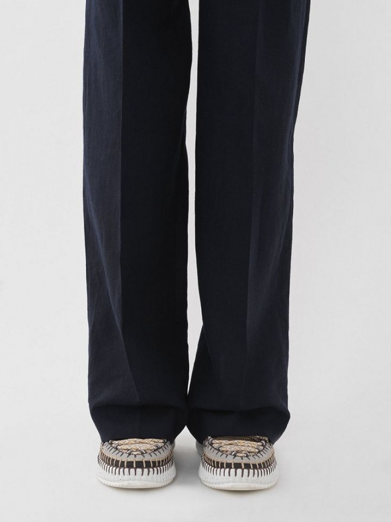 Pantalon Chloe Anchos-leg Azules | CHE-SR14002