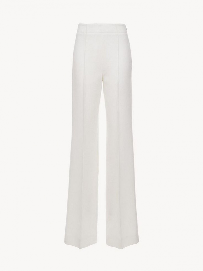 Pantalon Chloe Anchos-leg Blancas | CHE-SR13988