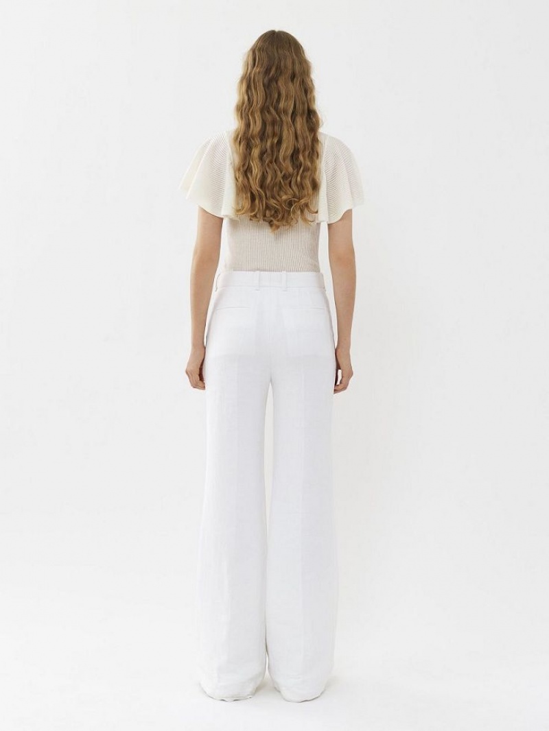 Pantalon Chloe Flared Blancas | CHE-SR13980