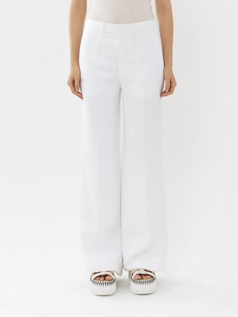 Pantalon Chloe Flared Blancas | CHE-SR13980