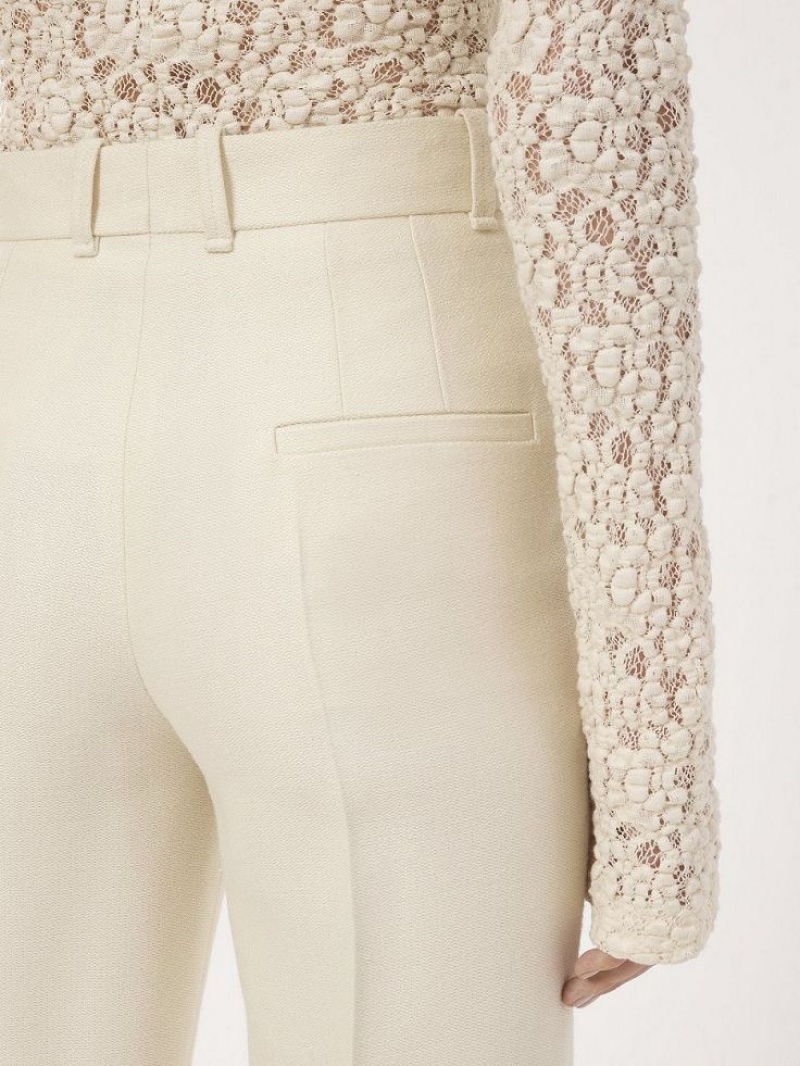 Pantalon Chloe High-waisted Flare Blancas | CHE-SR14016