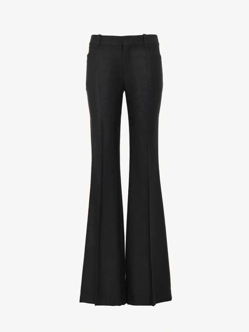 Pantalon Chloe High-waisted Flare Negras | CHE-SR14015