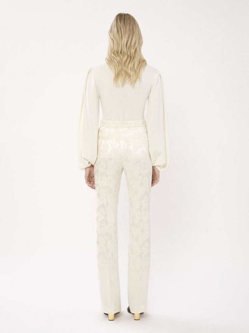 Pantalon Chloe High-waisted Tailored Blancas | CHE-SR14023