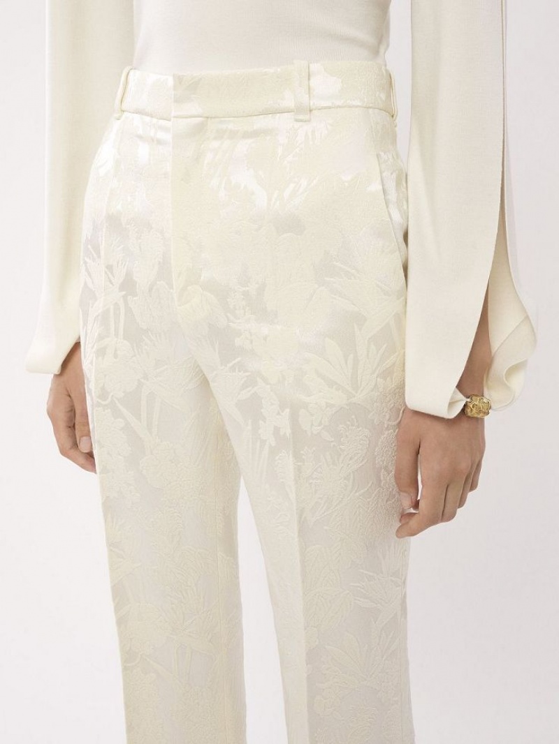 Pantalon Chloe High-waisted Tailored Blancas | CHE-SR14023