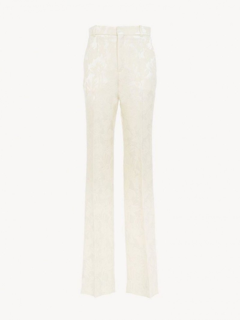 Pantalon Chloe High-waisted Tailored Blancas | CHE-SR14023