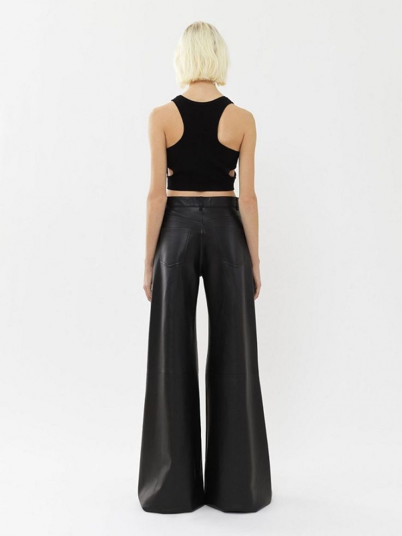 Prendas De Punto Chloe Cropped Negras | CHE-SR13939