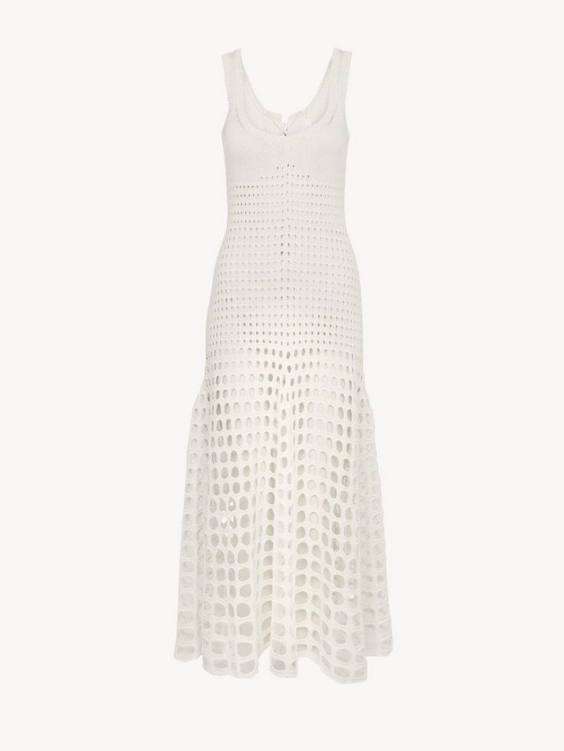 Prendas De Punto Chloe Flared Tank Blancas | CHE-SR13929