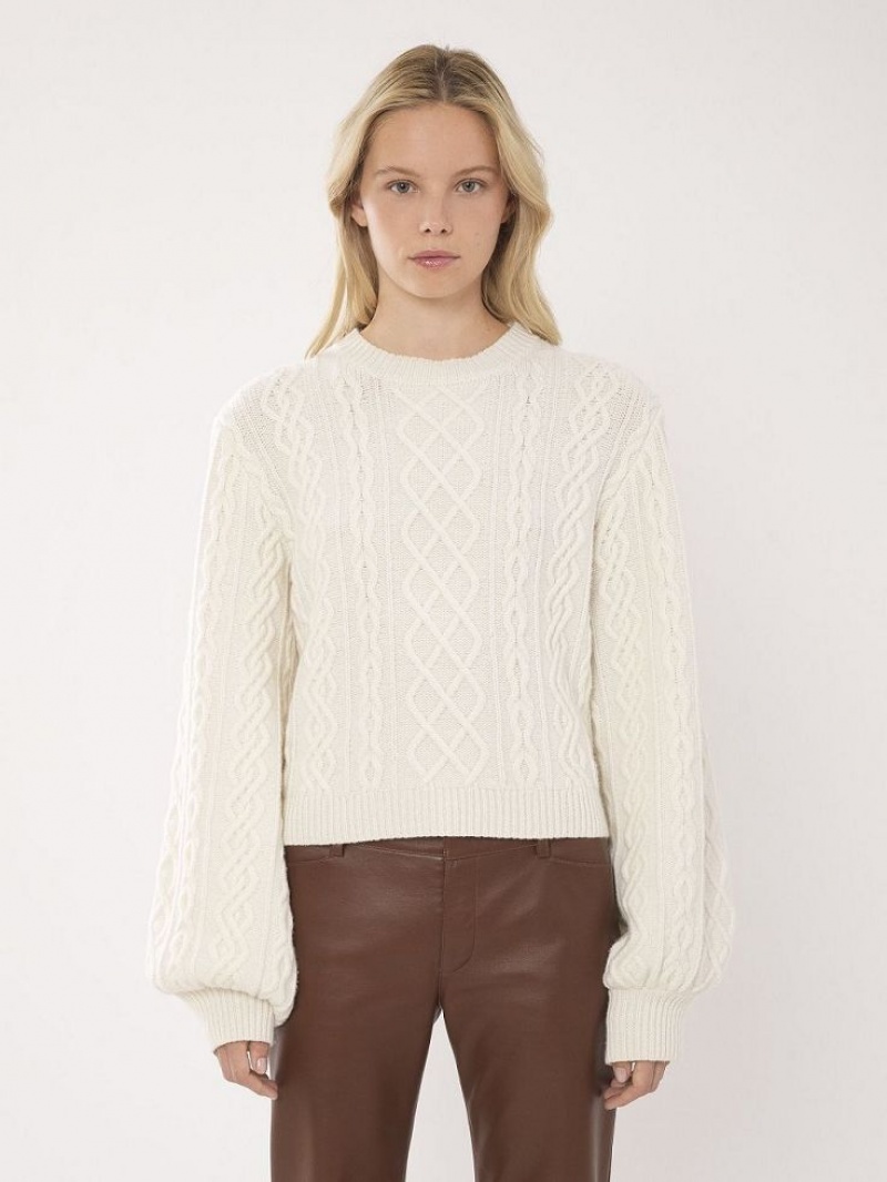 Prendas De Punto Chloe Generous Cable-knit Blancas | CHE-SR13956