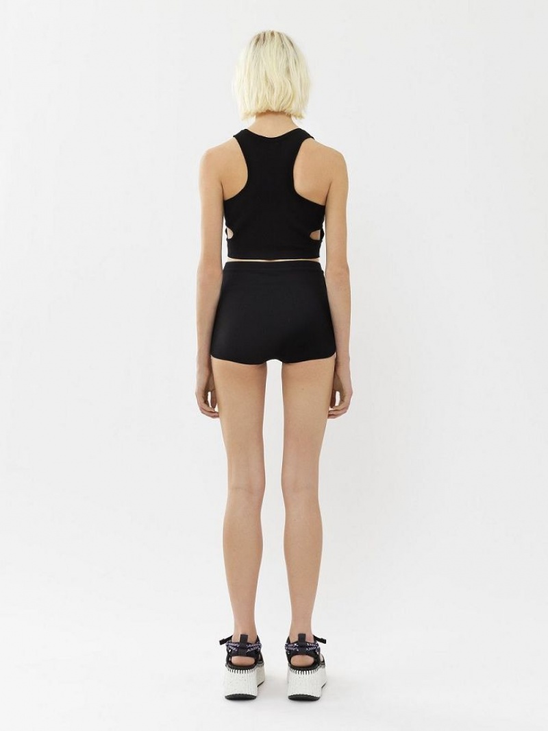 Prendas De Punto Chloe High-waisted Mini Shorts Negras | CHE-SR13924