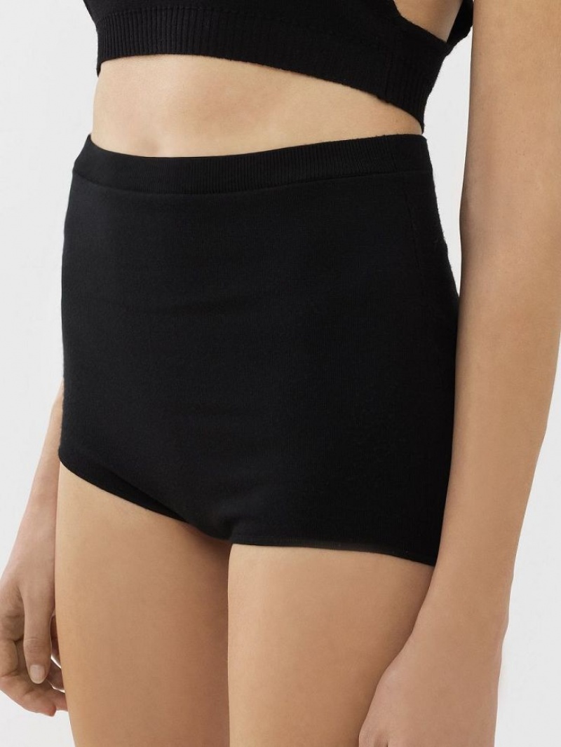 Prendas De Punto Chloe High-waisted Mini Shorts Negras | CHE-SR13924