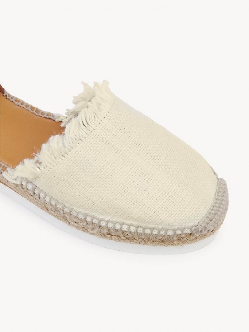 Sandalias Chloe Glyn Alpargata Blancas | CHE-SR14820