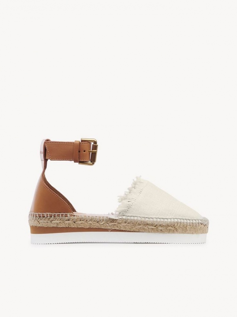 Sandalias Chloe Glyn Alpargata Blancas | CHE-SR14820