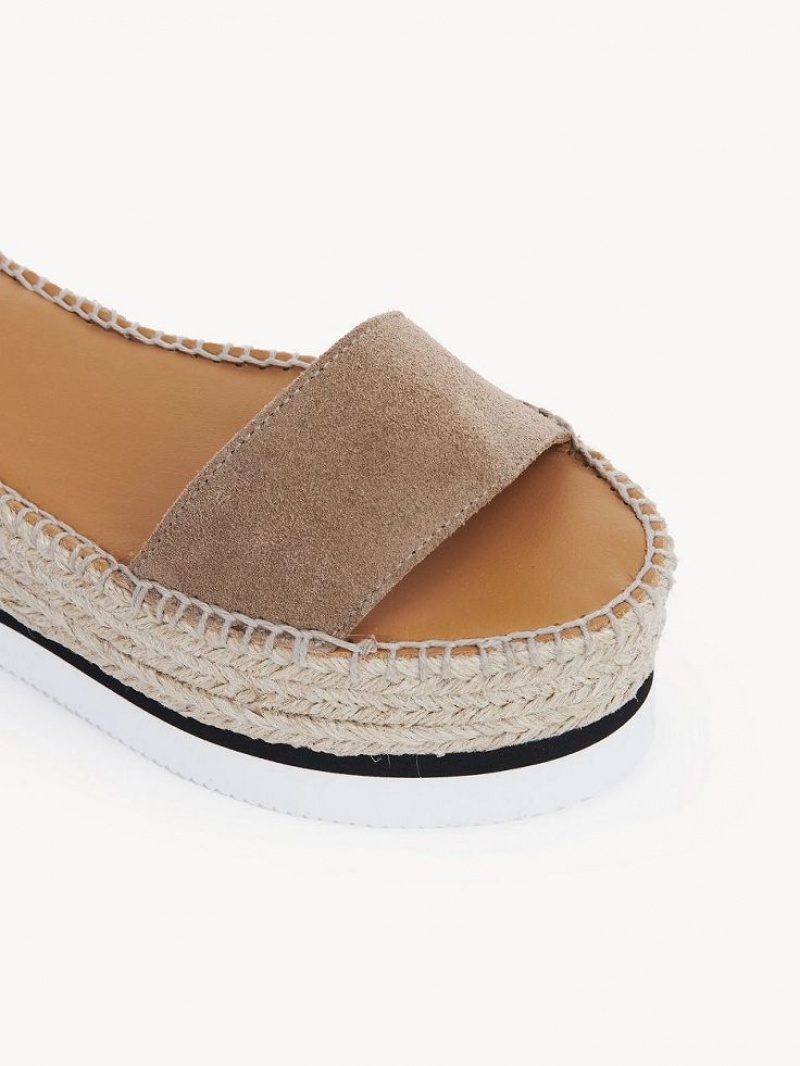 Sandalias Chloe Glyn Alpargata Kaki | CHE-SR14814