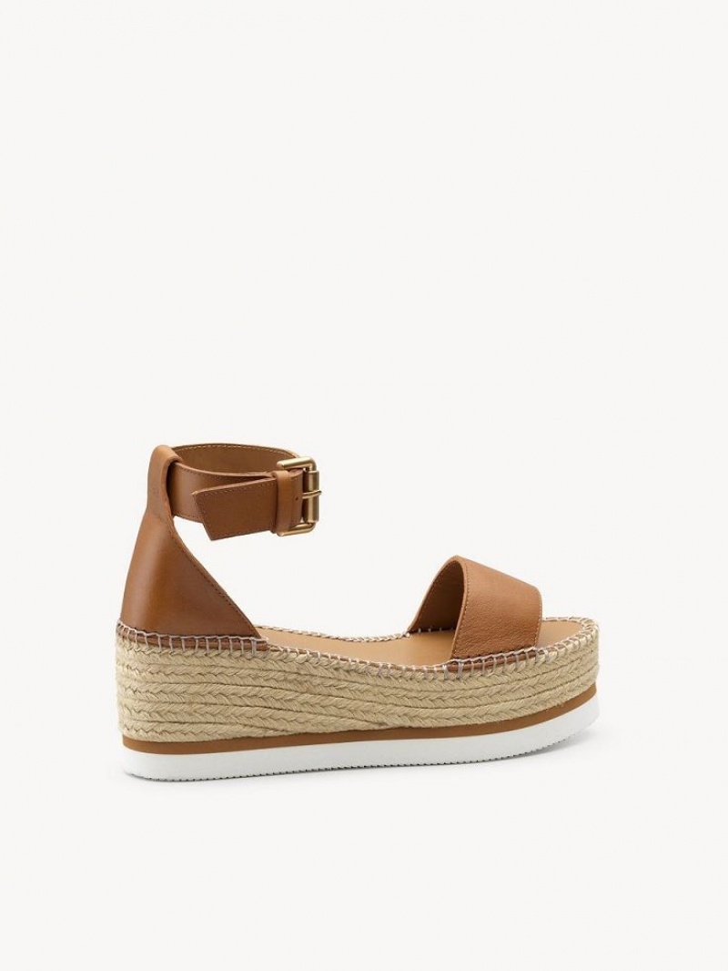 Sandalias Chloe Glyn Alpargata Marrones | CHE-SR14806