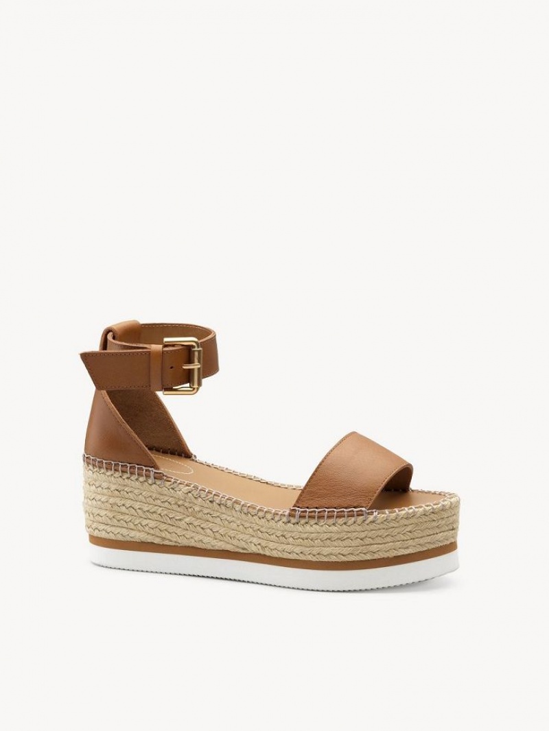 Sandalias Chloe Glyn Alpargata Marrones | CHE-SR14806