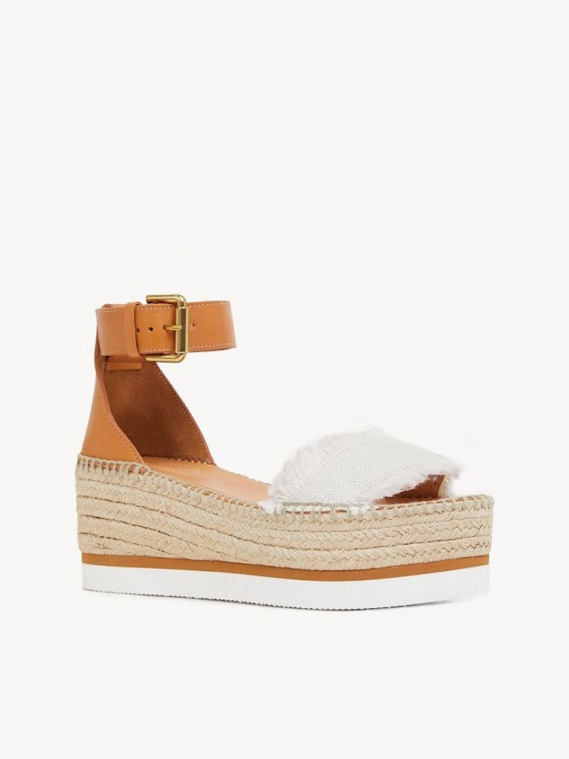 Sandalias Chloe Glyn Plataforma Blancas | CHE-SR14826