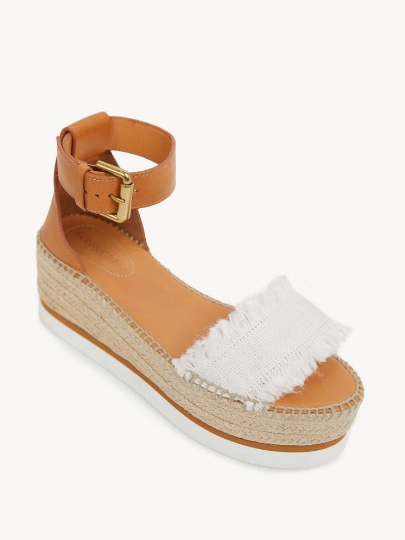 Sandalias Chloe Glyn Plataforma Blancas | CHE-SR14826