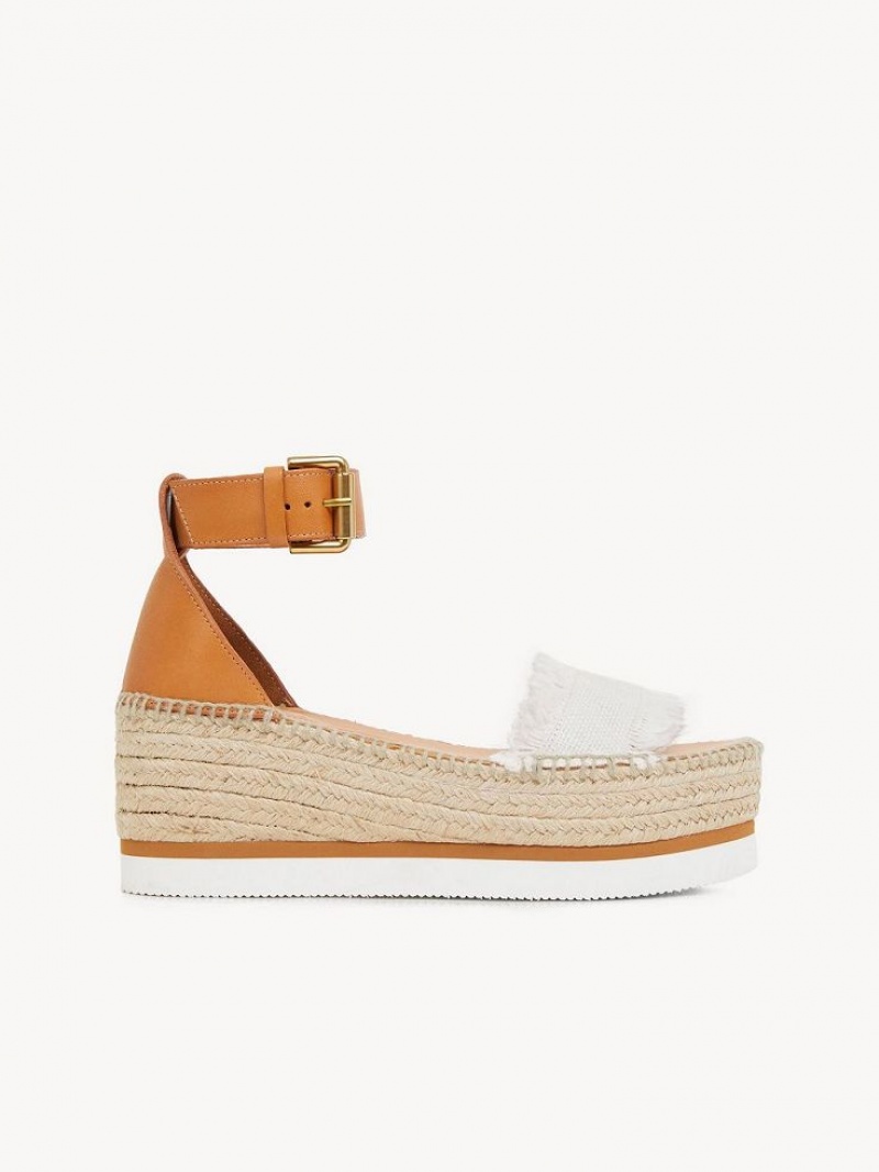 Sandalias Chloe Glyn Plataforma Blancas | CHE-SR14826