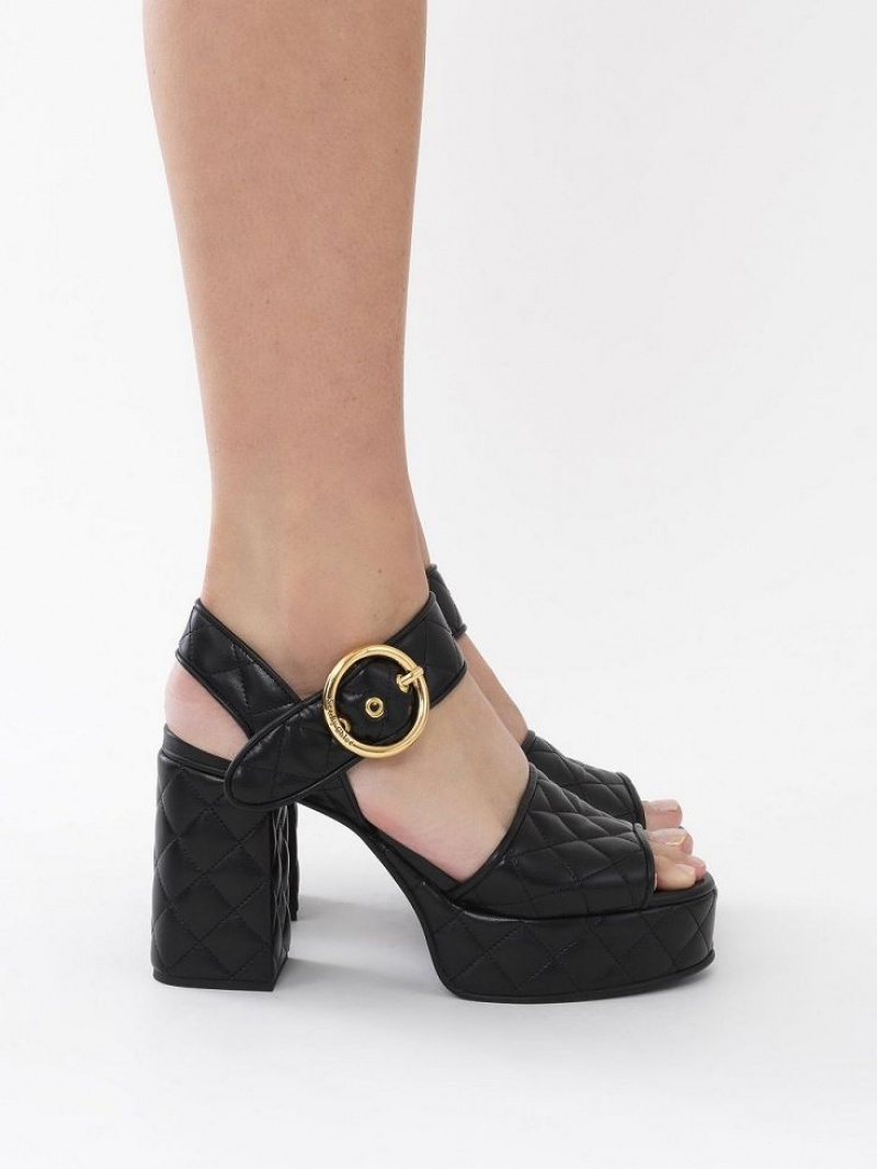 Sandalias Chloe Jodie Plataforma Negras | CHE-SR14813