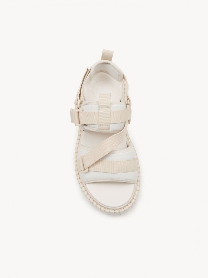 Sandalias Chloe Lilli Planos Blancas | CHE-SR14175